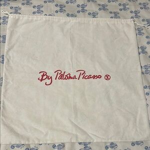 Paloma Picasso White Drawstring Bag